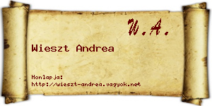 Wieszt Andrea névjegykártya